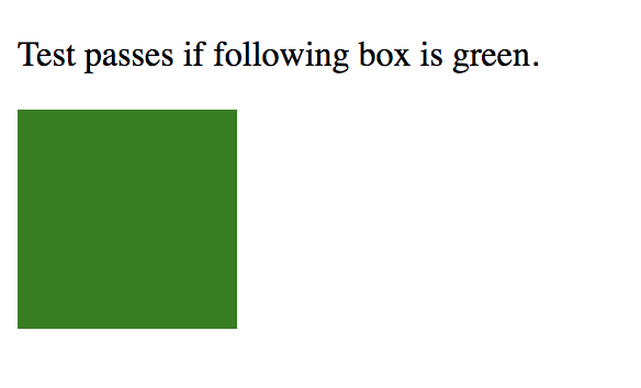 Test with a green box.